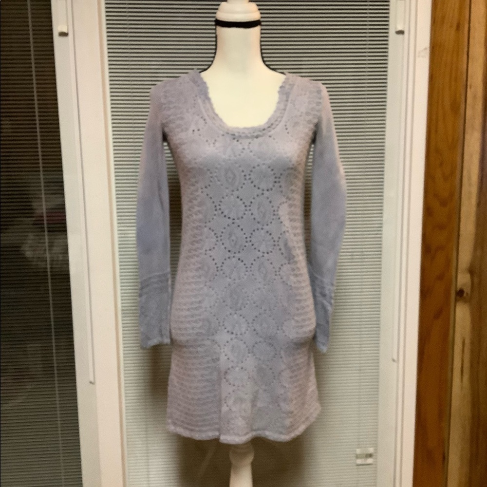 Lilly Pulitzer The Athena Light Blue Crochet Dress -- Small